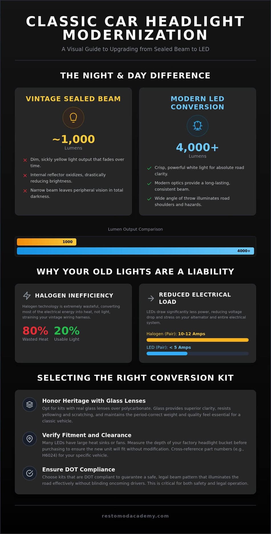 Illuminating the Past: The Ultimate Classic Car LED Headlight Conversion Guide (2026)