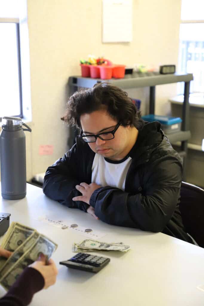 Student in classroom