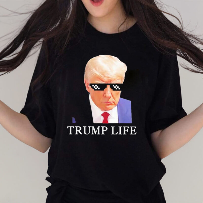Donald Trump Meme Mugshot Thug Life T-shirt