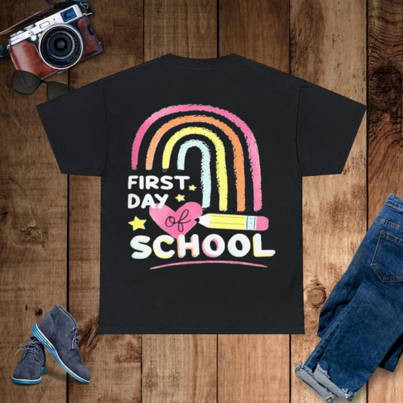 First Day Of School Rainbow Heart T-shirts