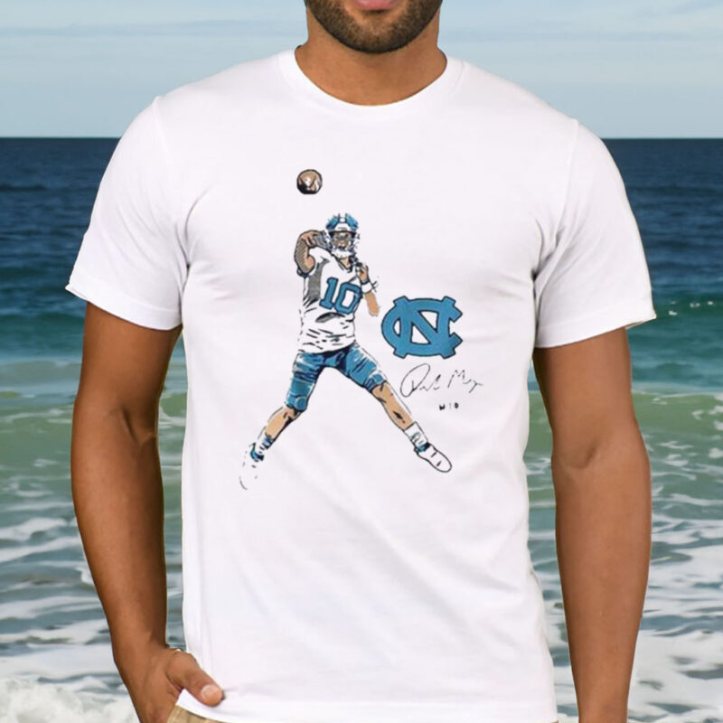 Unc Football Drake Maye Superstar Pose Shirt