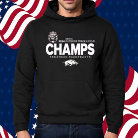 Arkansas Razorbacks 2024 Sec Men’s Outdoor Track & Field Champions Shirt Hoodie