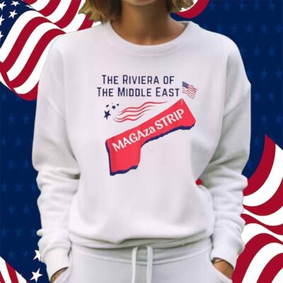 Gaza Strip Trump MAGAZA Strip American Flag USA MAGA-za Map Shirt