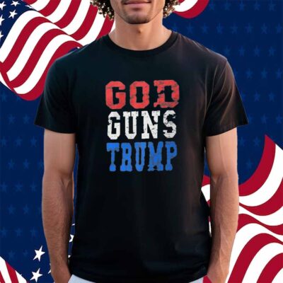 God Family Guns Trump Cotton T-Shirt Mans Soft Shirt