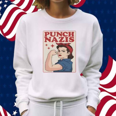Punch Nazis Strong Girls Shirt