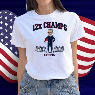 UConn WBB Geno Auriemma 12x Champ Shirt