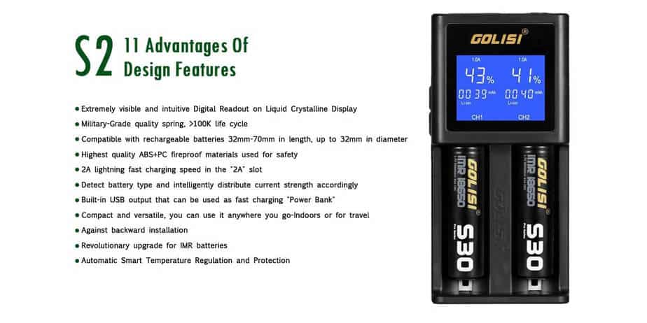 Golisi Vape Battery Charger