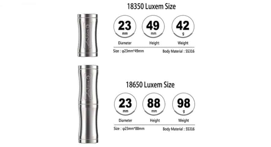 Ambition mods luxem tube mod ambition mods luxem mod $39. 99