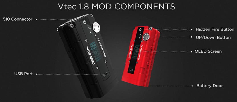 Augvape vtec 1. 8 200w mod augvape vtec 1. 8 200w mod $28. 08