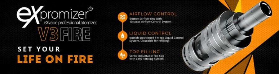 Expromizer v3 fire mtl rta atomizer expromizer v3 fire mtl rta $7. 99