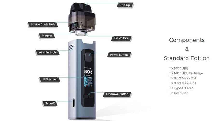 Advken mx cube pod system kit advken orcas mx cube kit $22. 00