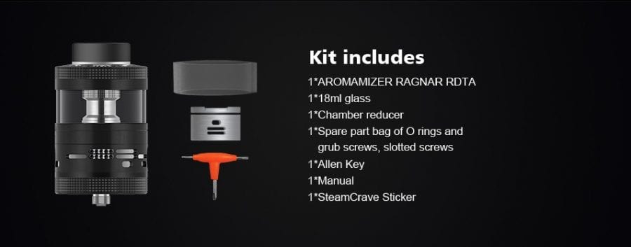 Steam crave aromamizer ragnar atomizer scaled steam crave aromamizer ragnar rdta $39. 99