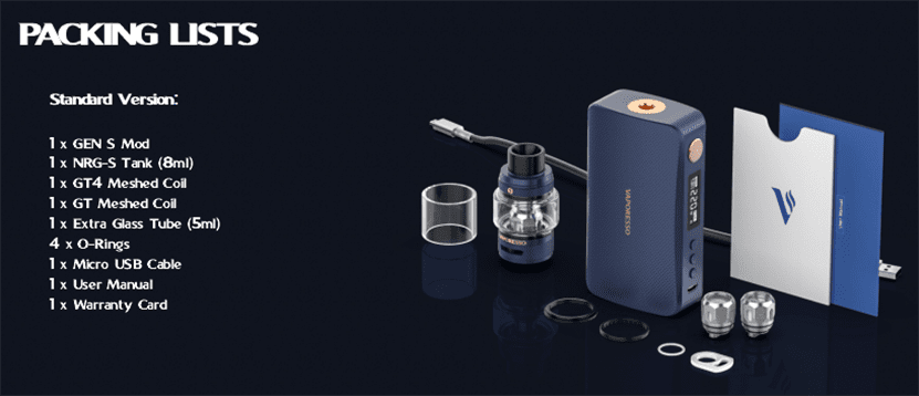 Vaporesso gen s starter kit vaporesso gen s mod $34. 82 | 220w kit $37. 49