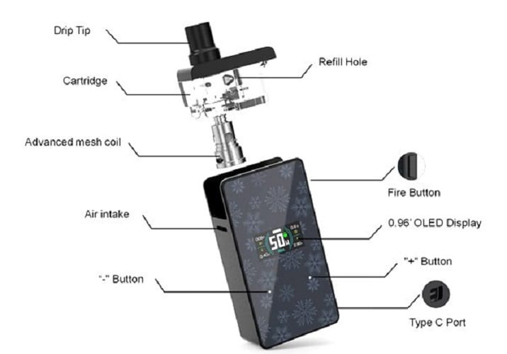 Snowwolf p50 50w pod kit snowwolf p50 pod system kit $35. 99 (usa)