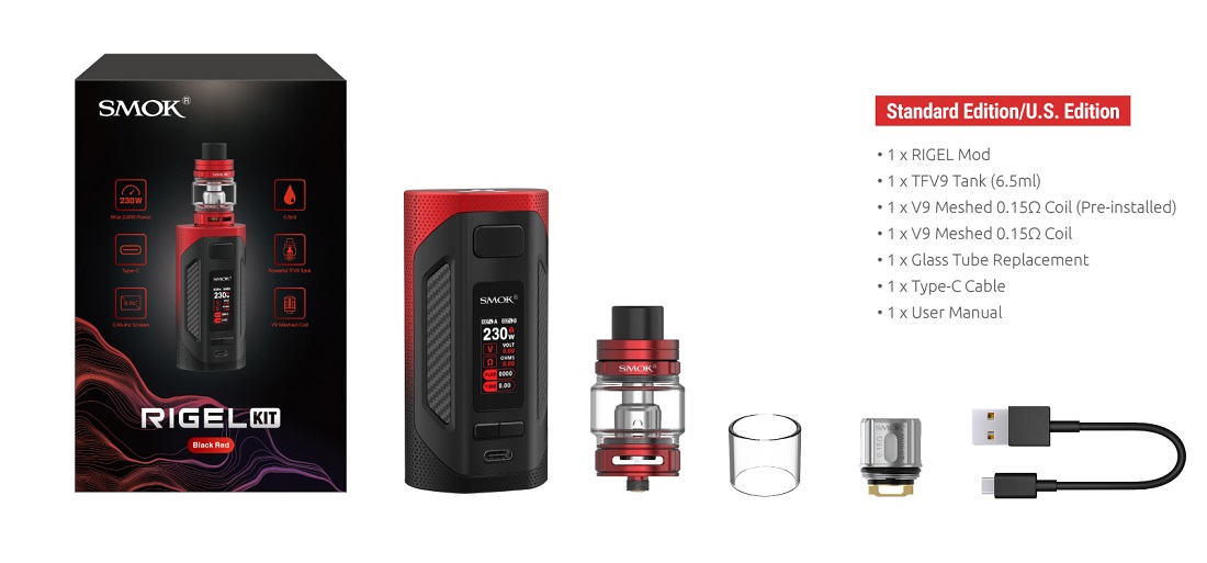 Smok rigel starter kit smok rigel mod $20. 49 | 230w starter kit $30. 99