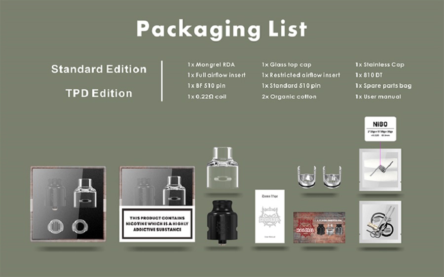 Damn vape mongrel damn vape mongrel rda $30. 60 (usa)