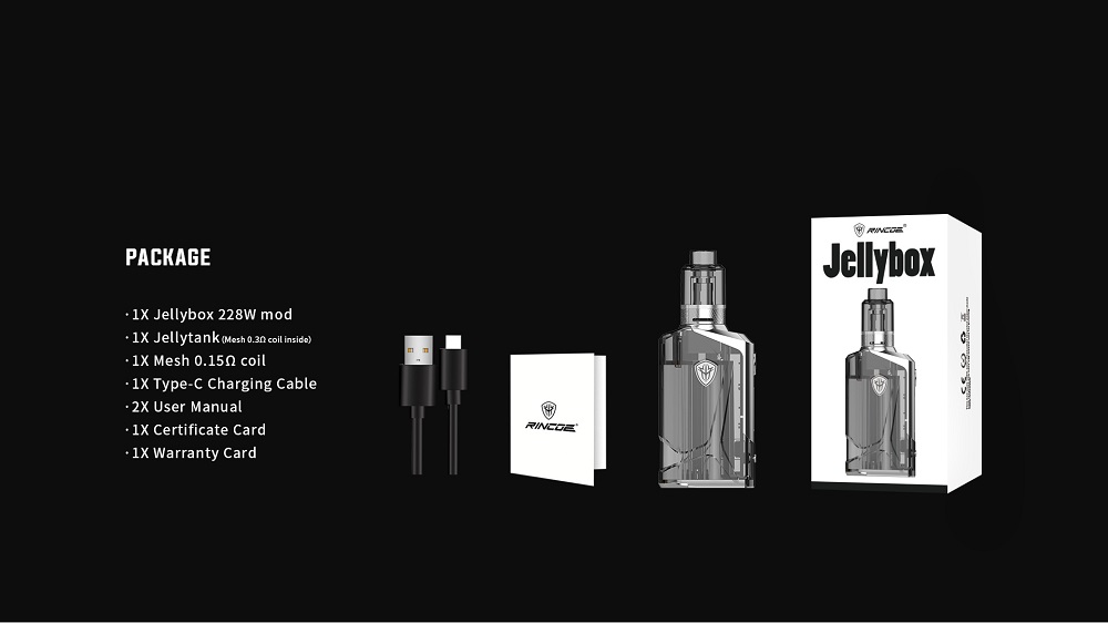Rincoe jellybox vape mod rincoe jellybox 228w mod $28. 19 | kit $29. 39