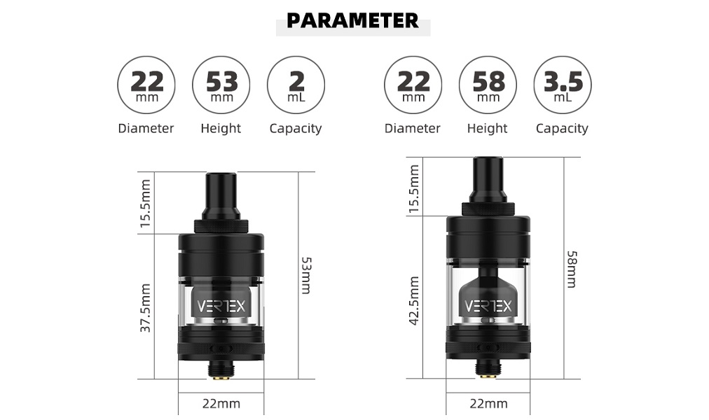 Hellvape vertex 22mm mtl rta hellvape vertex mtl rta $18. 88