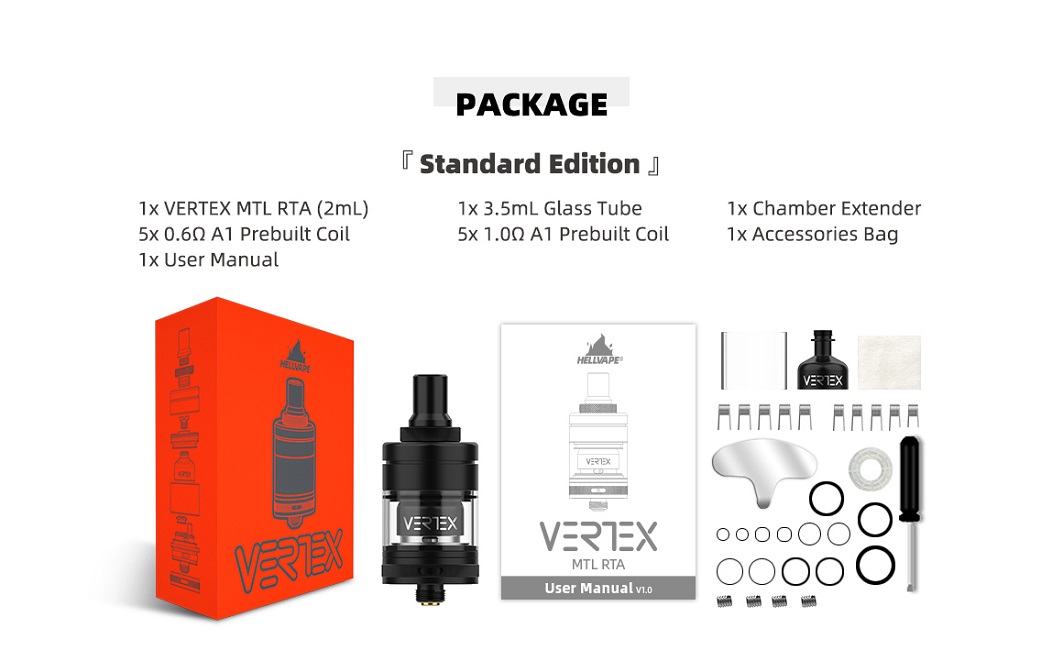 Hellvape vertex 22mm rta hellvape vertex mtl rta $18. 88