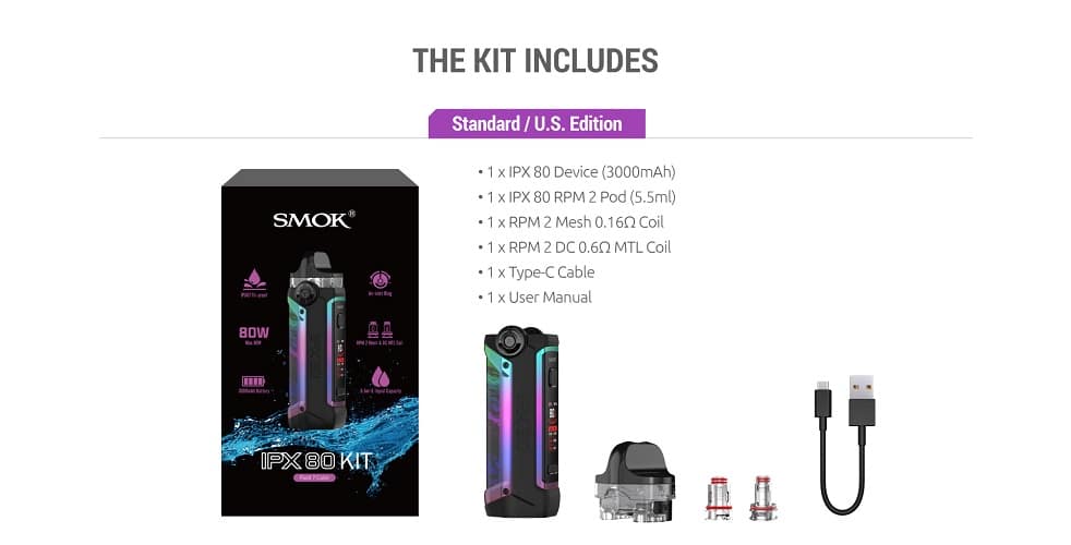 Smok ipx 80 pod mod kit smok ipx 80 kit $22. 99