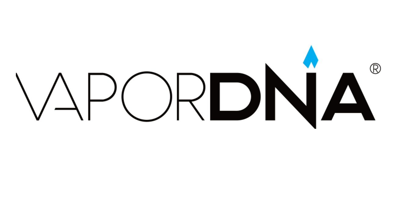 VaporDNA logo featuring a stylized flame above the letter 'N' in DNA, representing a leading online vape store.