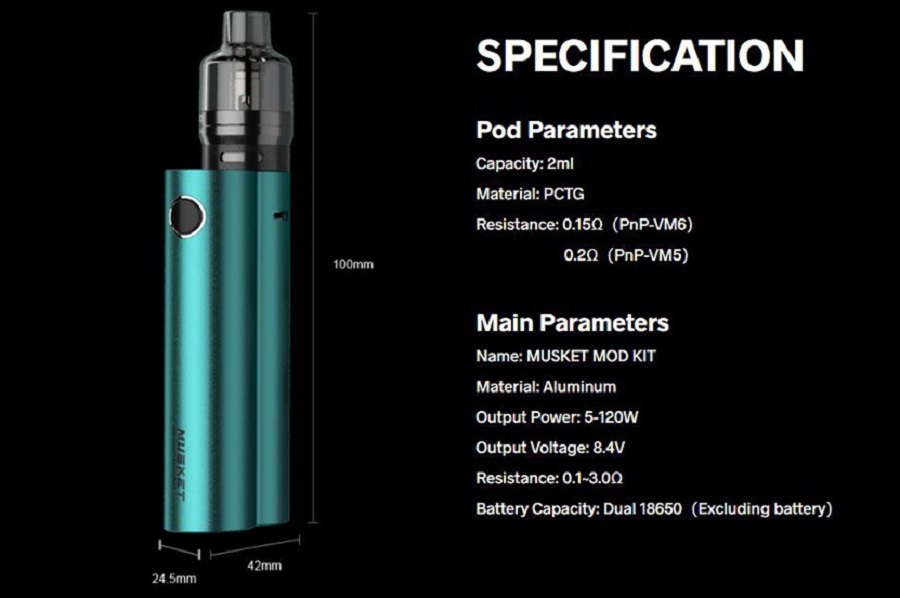 Voopoo musket 120w kit voopoo musket 120w mod kit $23. 99 (usa)