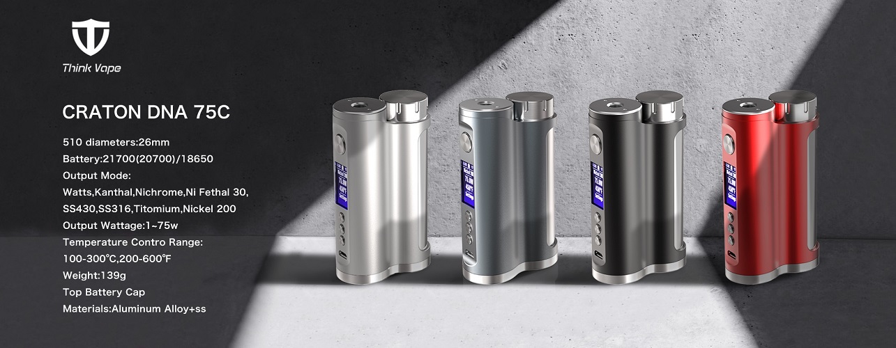 Steam crave craton dna75c 75w mod think vape craton dna75c mod $104. 49