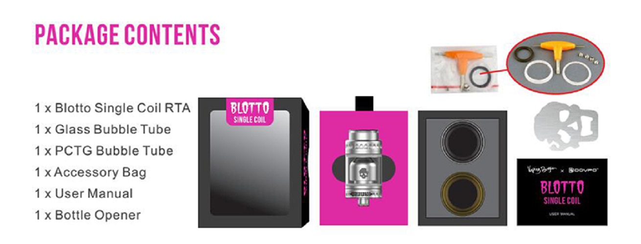 Dovpo blotto 23mm single coil rta dovpo blotto single coil rta $23. 10