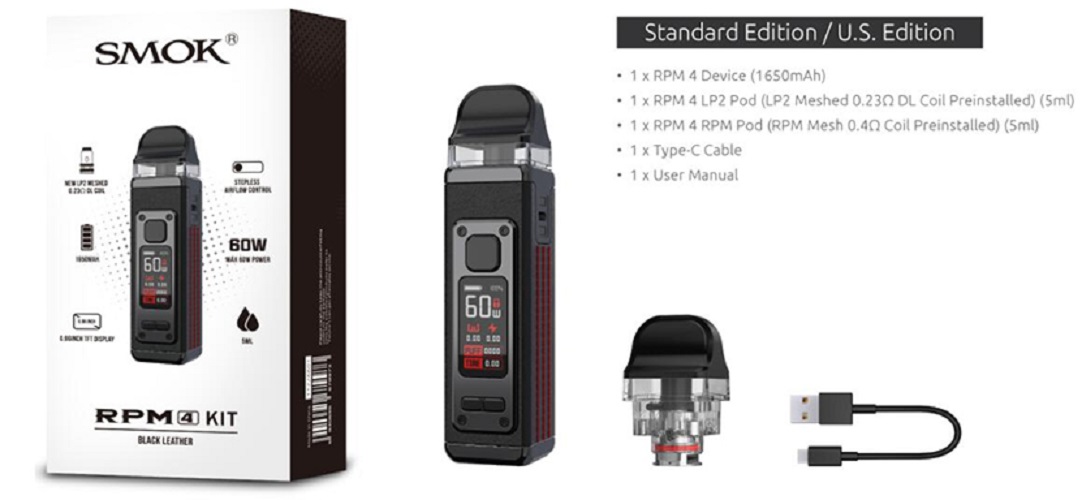 Smok rpm 4 pod kit smok rpm 4 pod mod kit $19. 49 (usa)