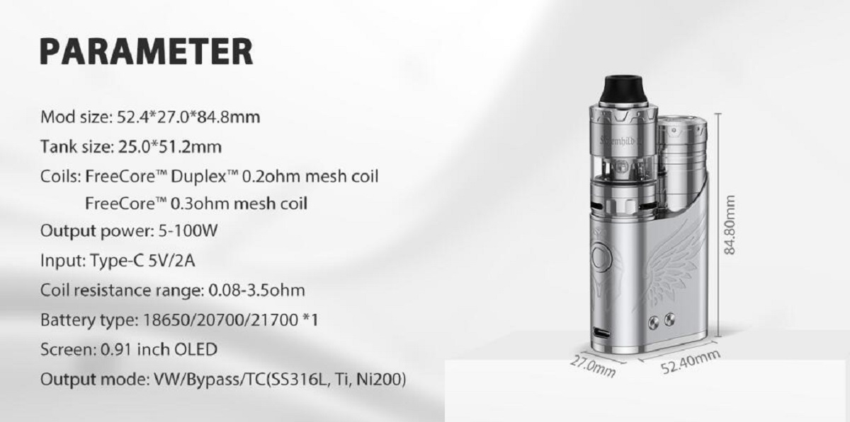 Vapefly brunhilde sbs 100w kit vapefly brunhilde sbs mod $55. 00