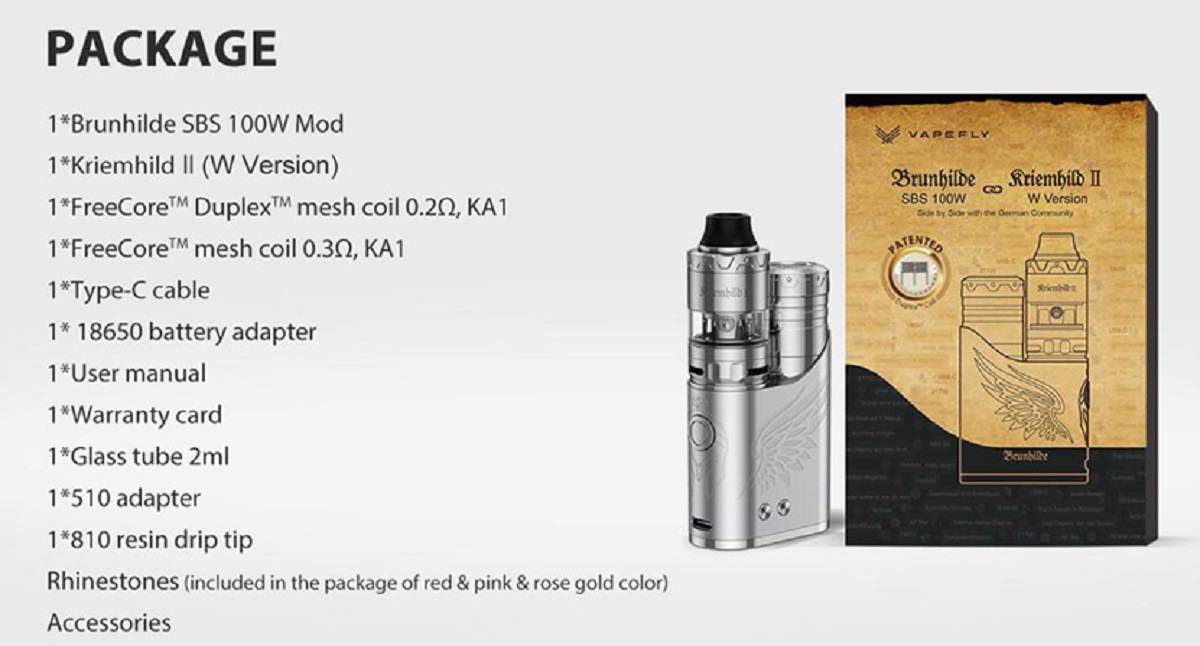 Vapefly brunhilde sbs vape kit vapefly brunhilde sbs mod $55. 00