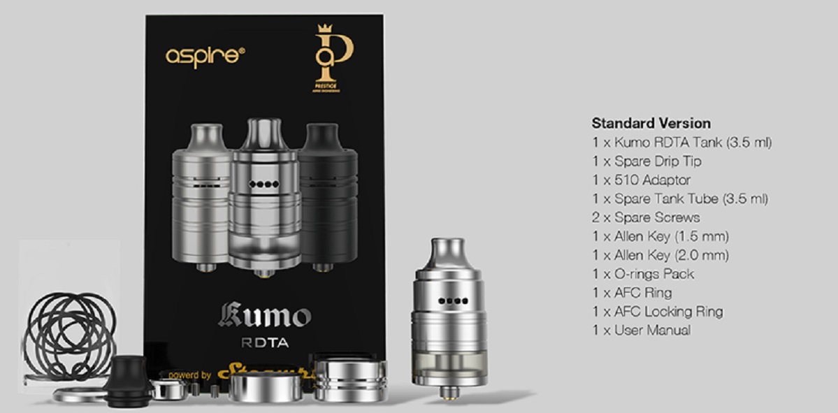 Aspire kumo 24mm rdta aspire kumo rdta $55. 99