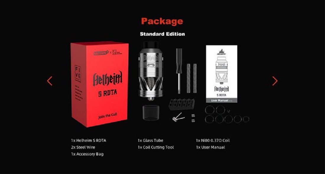 Hellvape helheim s 25mm rdta hellvape helheim s rdta $24. 96