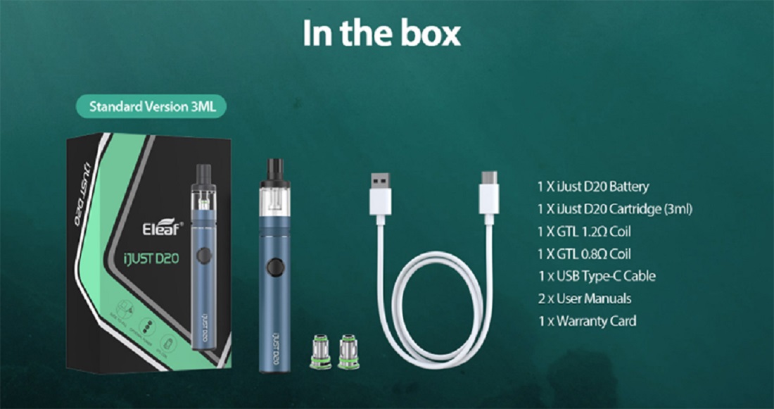 Eleaf ijust d20 starter kit eleaf ijust d20 kit $14. 99