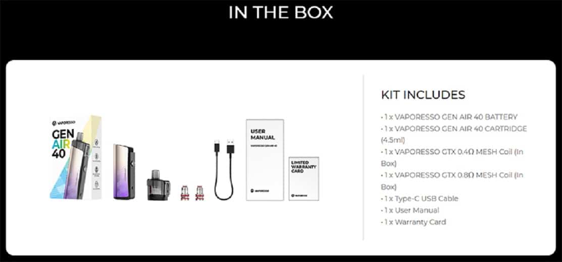 Vaporesso gen air 40 pod system vaporesso gen air 40 pod kit $16. 19