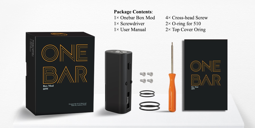 Ambition mods onebar 60w mod ambition mods onebar 60w mod $64. 99