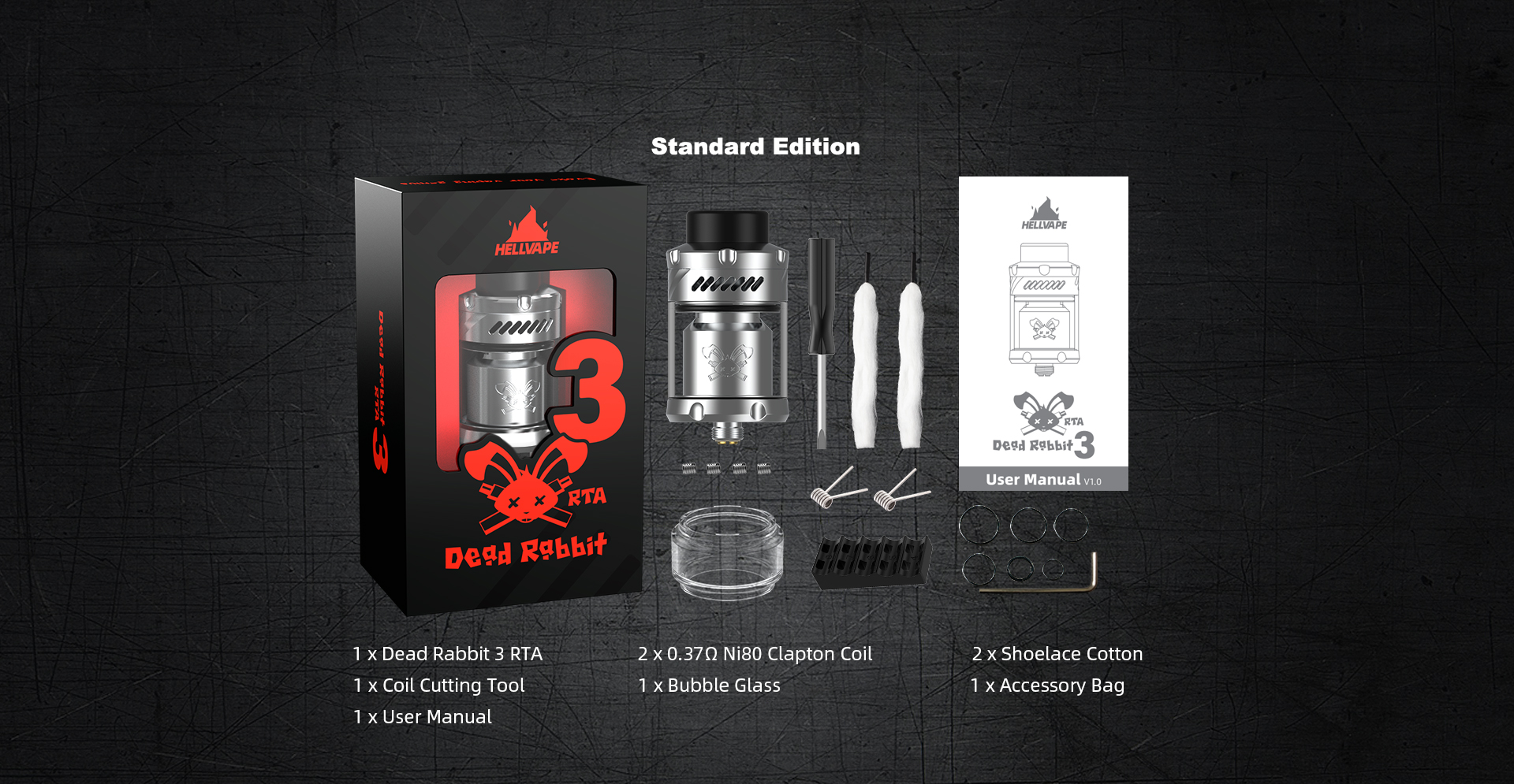 Hellvape dead rabbit 3 25mm rta hellvape dead rabbit 3 rta $21. 99 (usa)