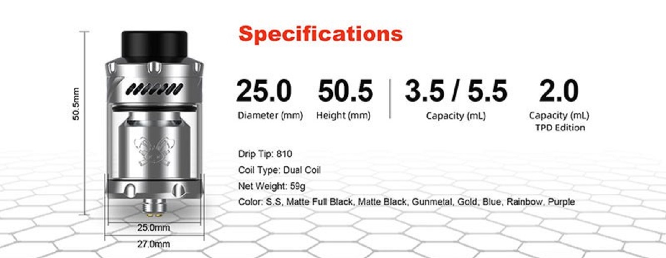 Hellvape dead rabbit 3 rta 25mm hellvape dead rabbit 3 rta $21. 99 (usa)