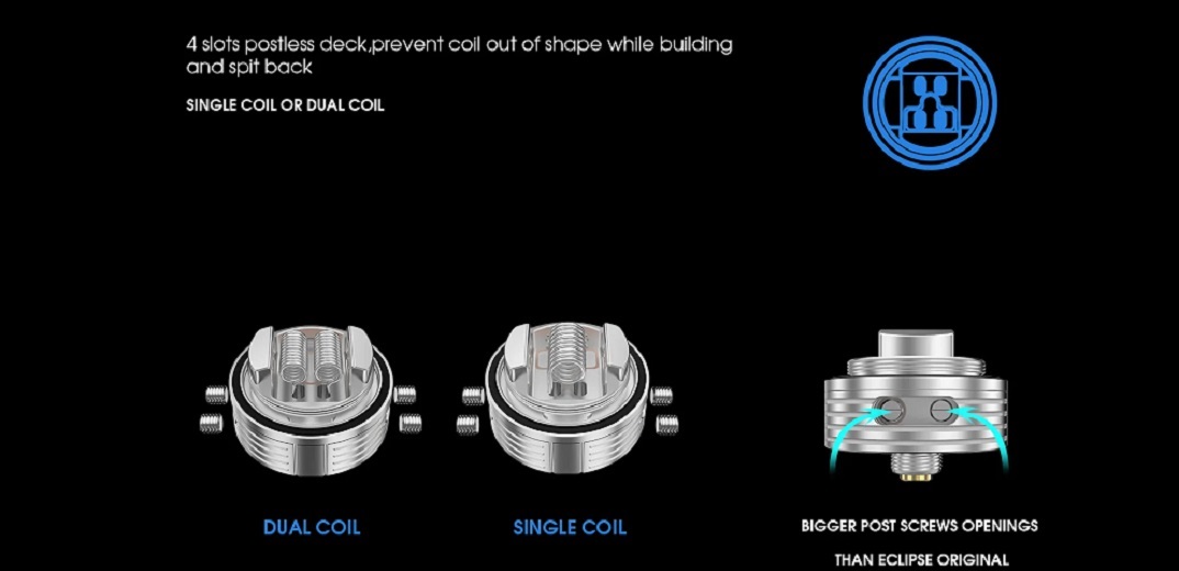 Yachtvape eclipse dual 25mm rta 1 yachtvape eclipse dual rta $39. 99