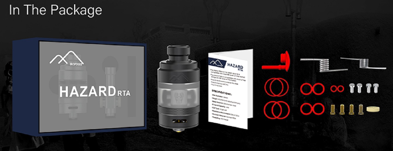 Dovpo hazard 24mm rta dovpo x across vape hazard rta $41. 99