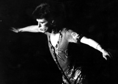  ALL DRESSED UP: David Bowie performing at Kirkstall Rolarena in 1973.