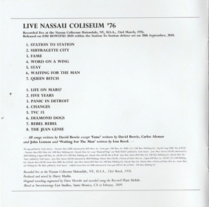 David Bowie 1097-STATION TO STATION LIVE UNIONDALE copy copy copy copy copy