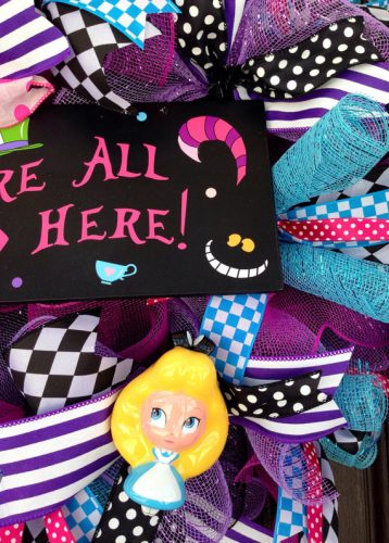 Alice in Wonderland wreath 2