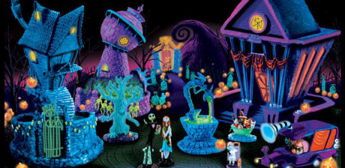Nightmare Before Christmas Black Light Village