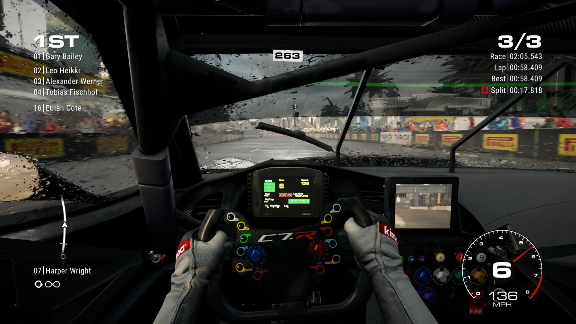 The rain makes it harder but it looks amazing