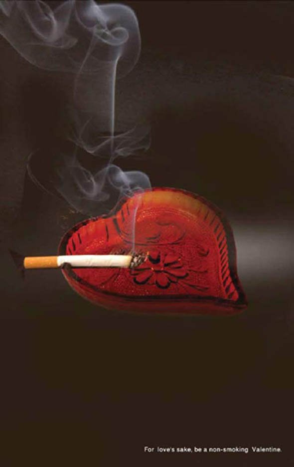Anti-Smoking PSA - "For love's sake, be a non-smoking Valentine."