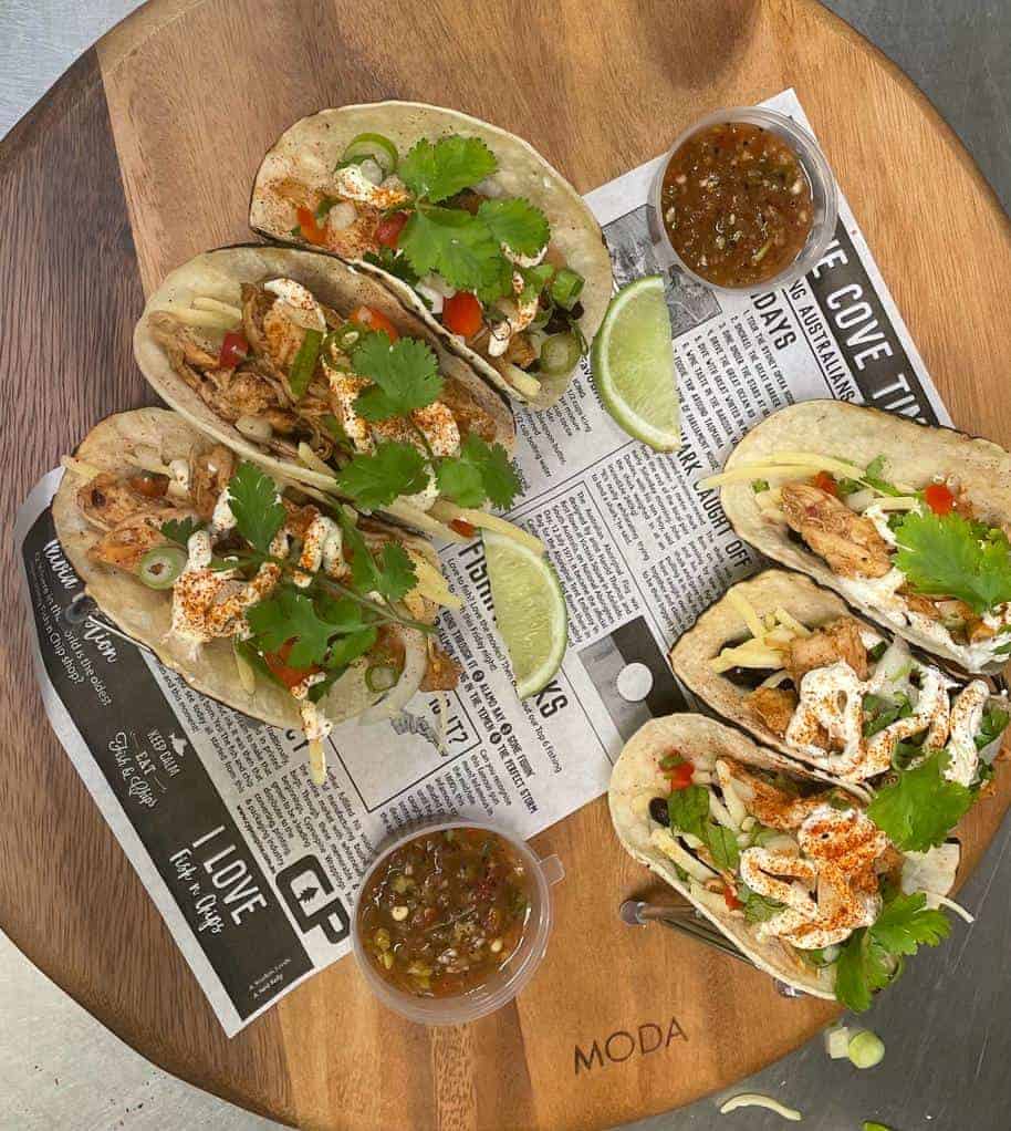 Fresh Fish Tacos with Lime and Salsa for a Delicious Meal.