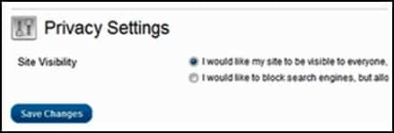 privacy setting wordpress