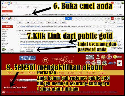 cara aktifkan akaun pelaburan emas perak