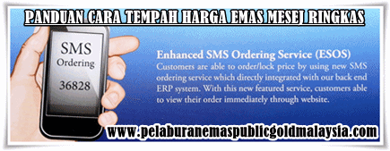 cara tempah harga emas